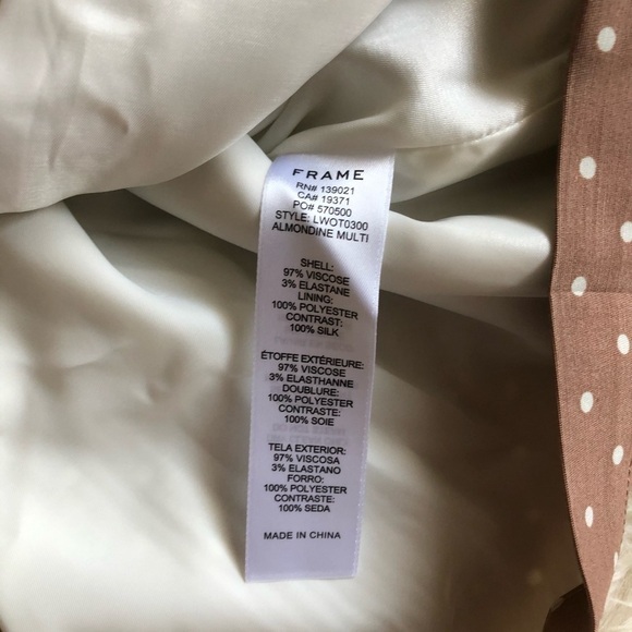 Frame Smoking Jacket in Polka Dot Almondine Multi - Picture 10 of 11